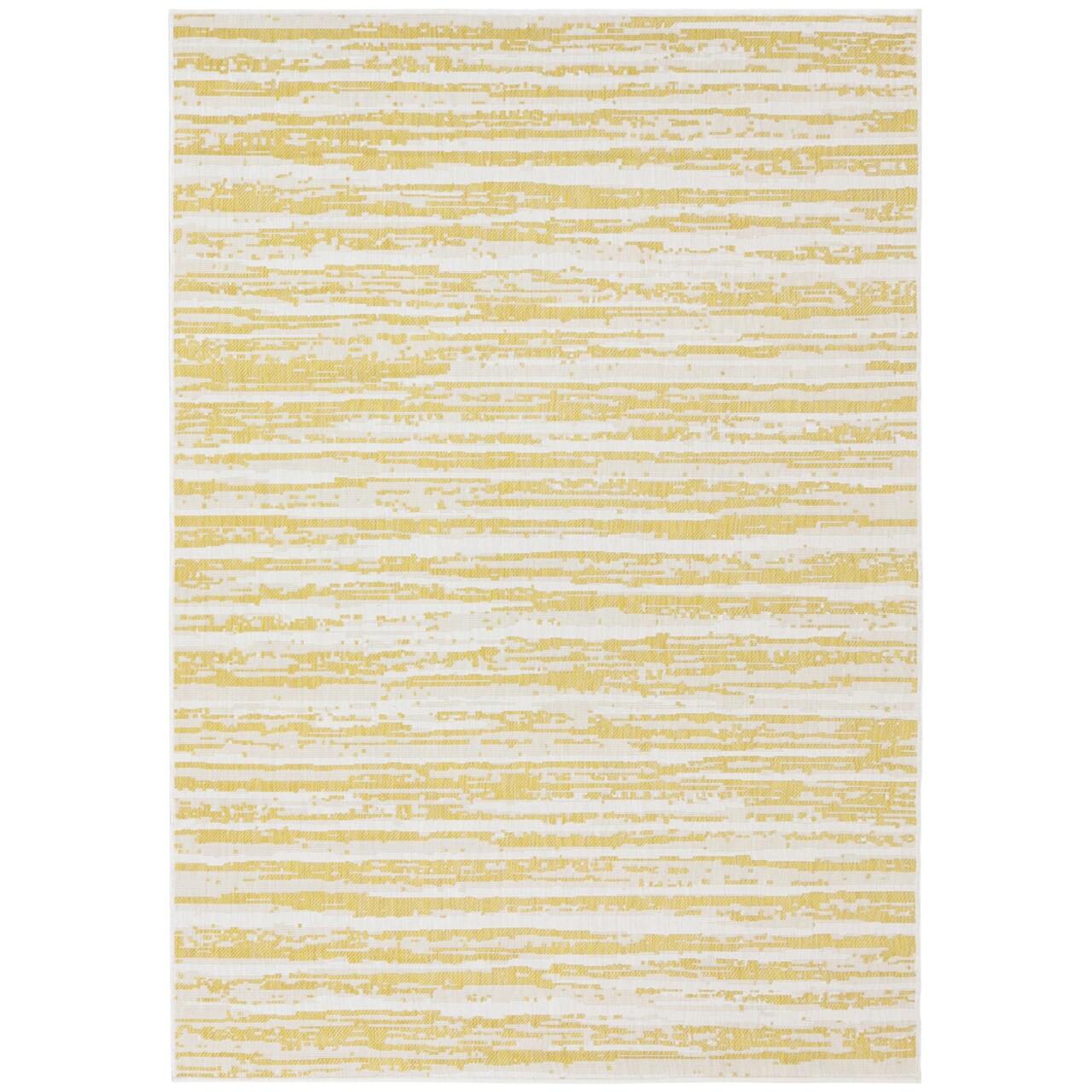 Sunnydaze Abstract Impression Outdoor Area Rug - Golden Fire - 7 Ft X 10 Ft